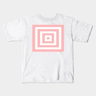 Abstract geometric pattern - pink and white. Kids T-Shirt